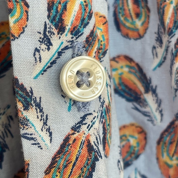 Alan Flusser Custom Tailored Casual Dress Shirt 100% Cotton; Men’s Lg; Neck 16.5 - Picture 7 of 10